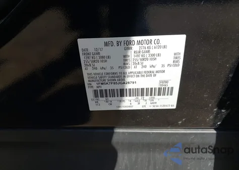 2018 Ford Explorer Limited z USA, uszkodzony, nr VIN 1FM5K7F85JGA28791